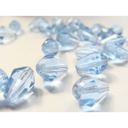 broušené perle, barva modrá, 11 mm