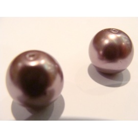 voskové perly, barva světle hnědá  , velikost 12 mm