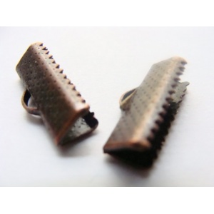 látková koncovka, 16x 8x5mm, barva mědi