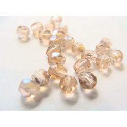 broušené perle, barva, 4 mm