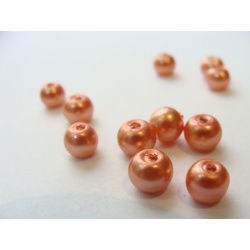 voskové perly, barva jemně růžová , velikost 6 mm