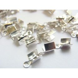 kůžičková koncovka,10x 4x3mm,barva stříbrná