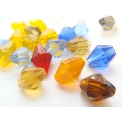 korálky,bikonek, 12x8 mm