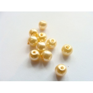 voskové perly, barva světle béžová, velikost 4 mm