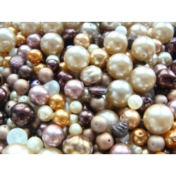 voskové perly-mix, barva, od 4-20 mm